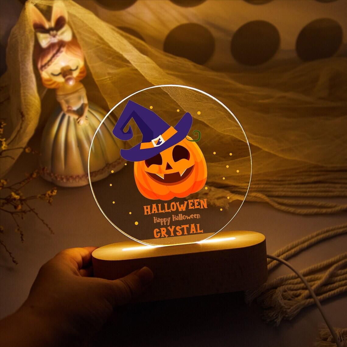 Halloween Pumpkin Night Light,Happy Halloween Decor